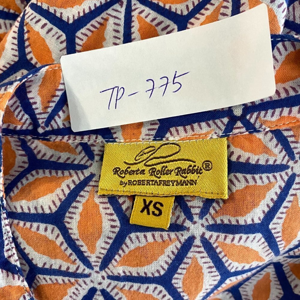 Roberta Roller Rabbit Top Multicolored Print Bead… - image 2